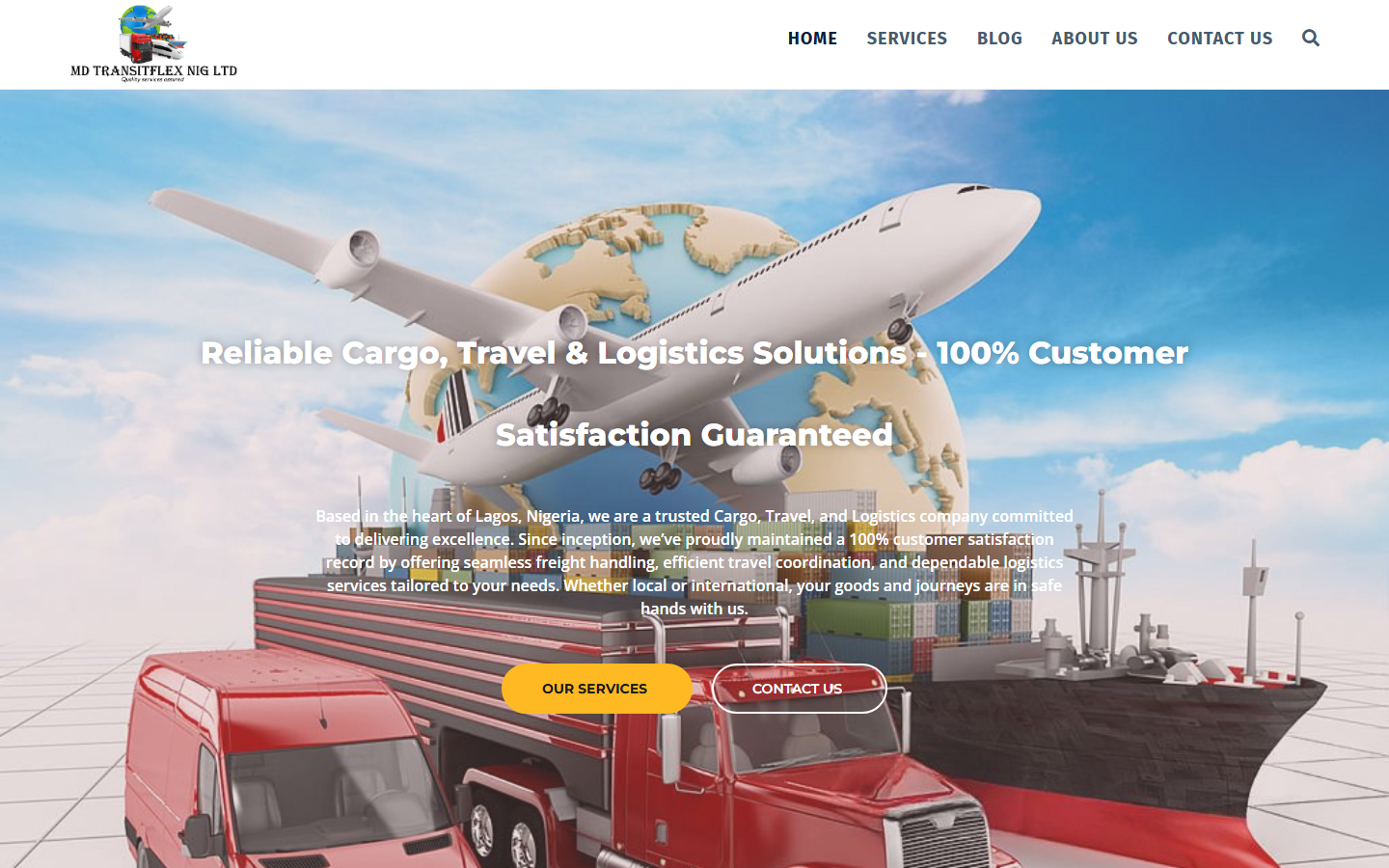 MD TransitFlex website landing page
